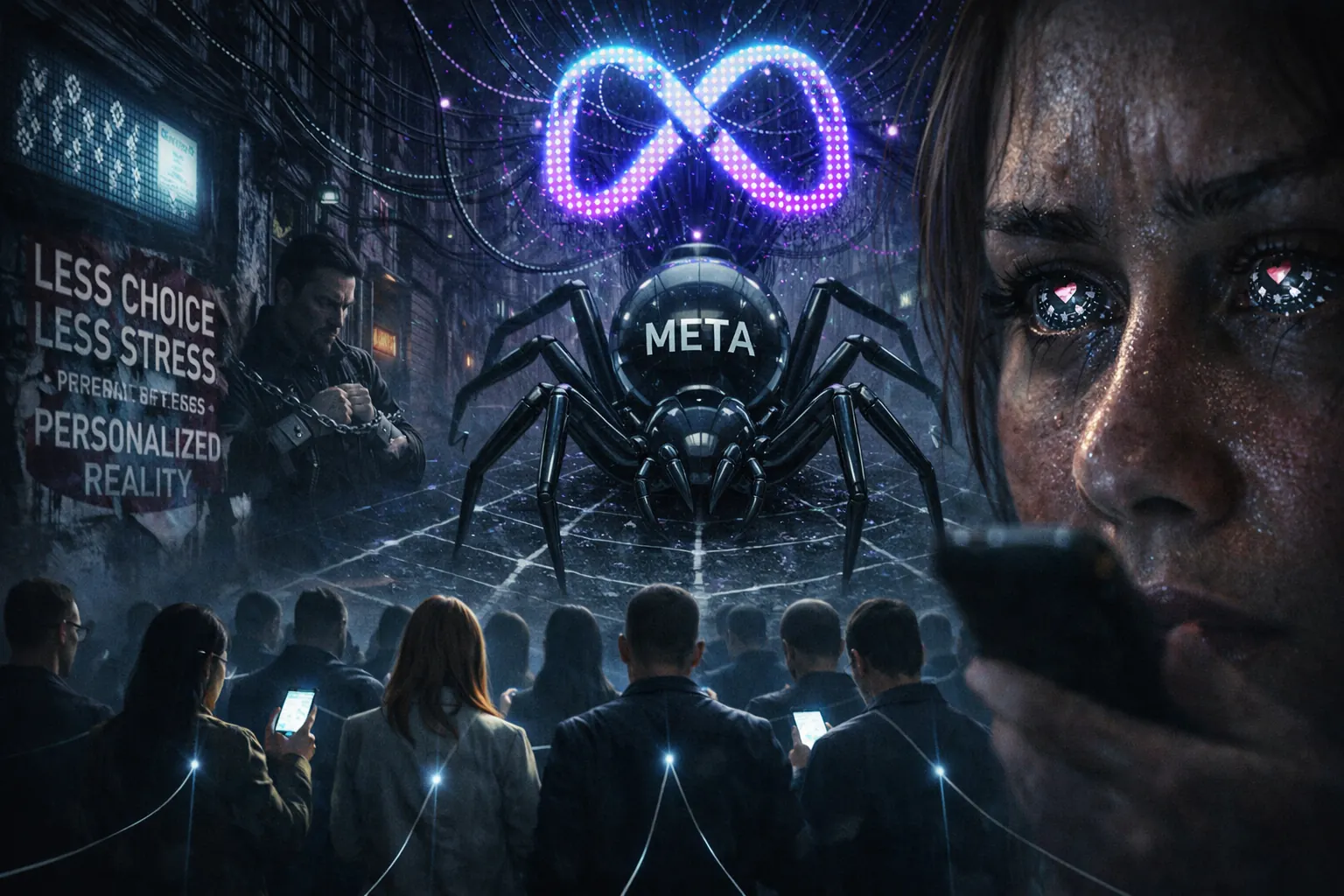 Threads vs X: the Meta ecosystem devours competition — design by cybermediateinment 2026