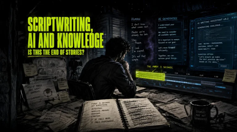 scriptwriting, ai and knowledge: is the end of stories?